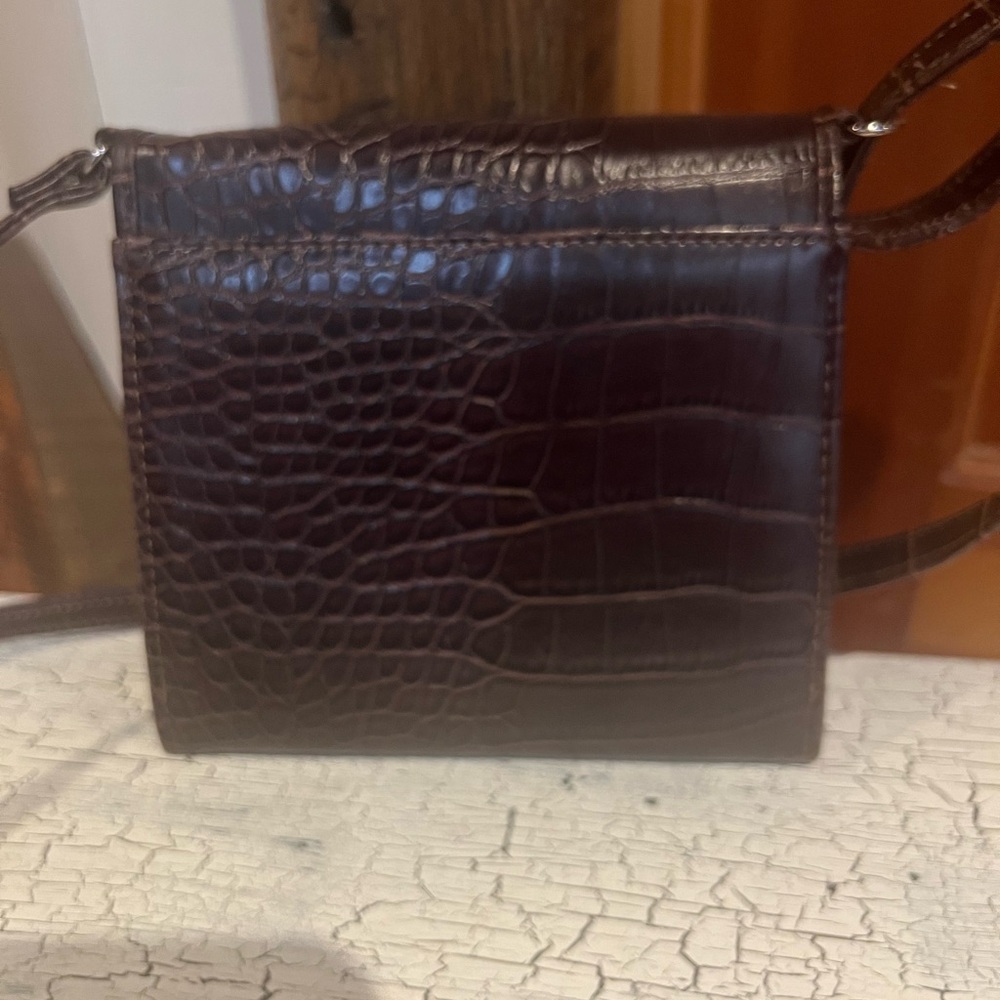 Jaclyn smith Brown Crocodile-Embossed Crossbody Bag - Picture 2 of 12